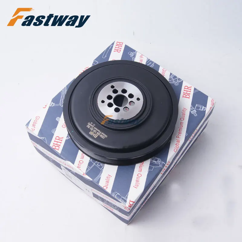 High Quality Diesel Harmonic Balancer Crankshaft Pulley For Audi A4 S4 A5 S5 A6 A7 A8 Q5 Q7 For VW Touareg Porsche Cayenne 3.0T