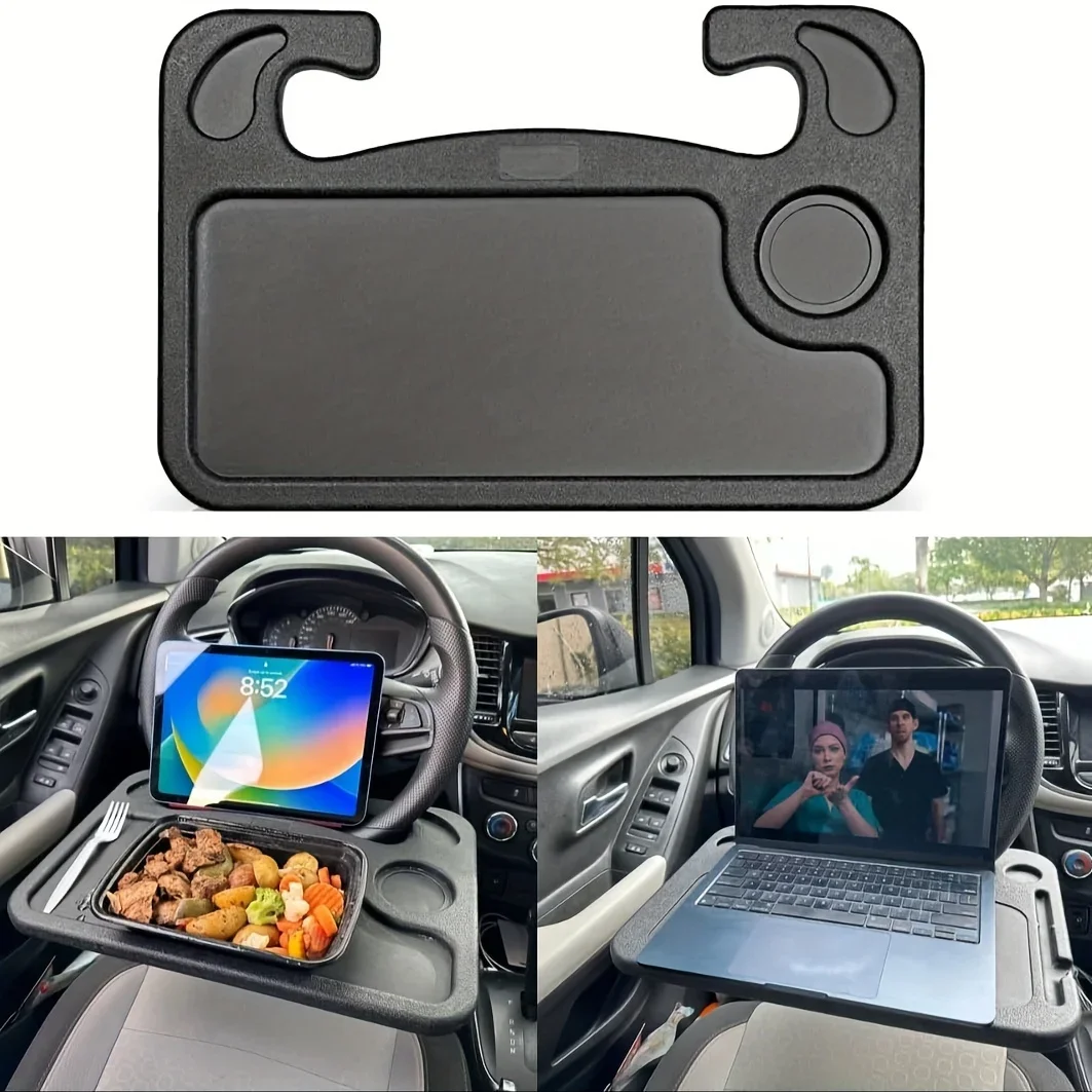 Car Table Holder Steering Wheel Car Laptop Computer Desk Mount Stand Table Eat Work Cart Drink Food Coffee Goods Holder Tray
