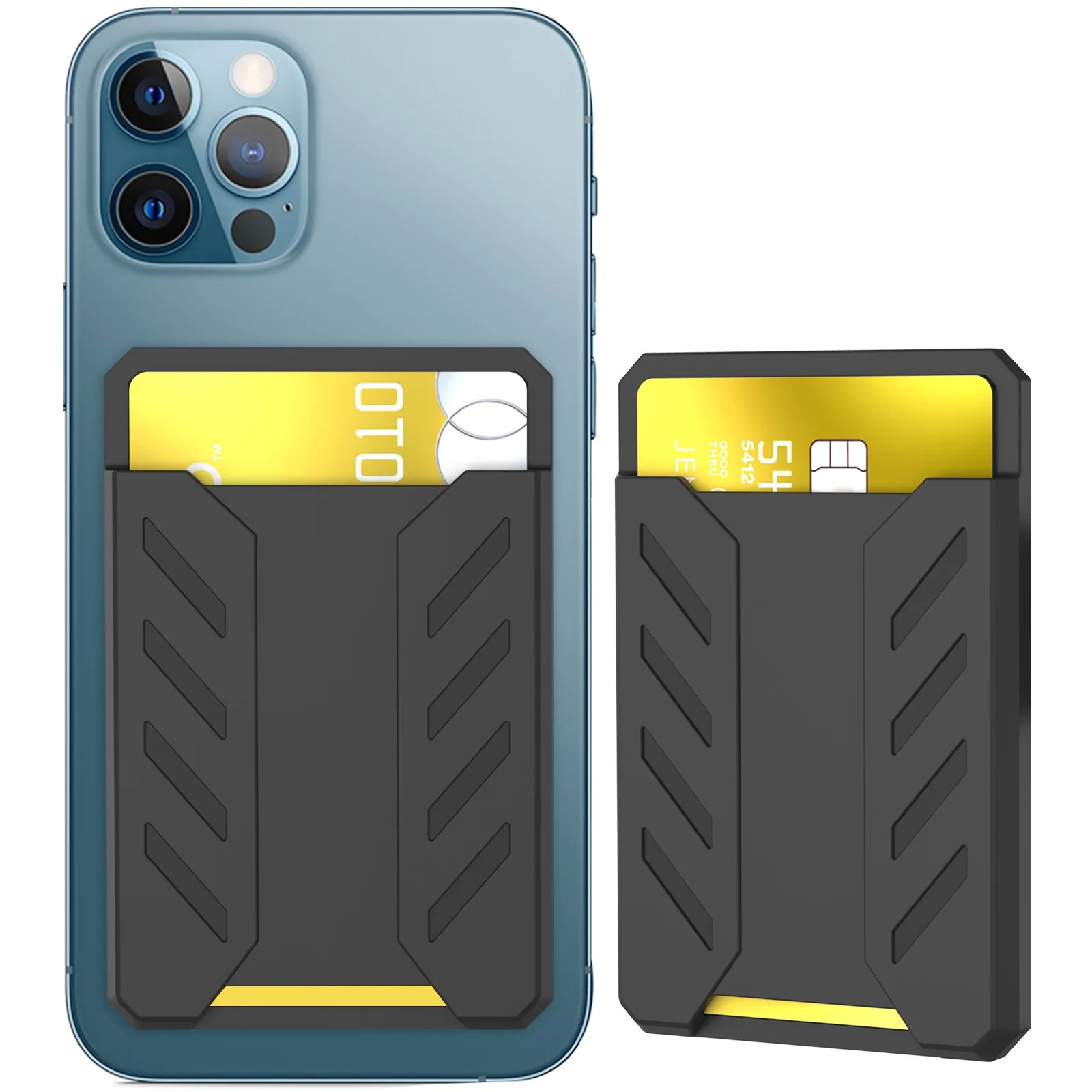For Phone Holder Magnetic Absorption Silicone Card Sleeve 16-12 Magnetic Absorption Card Bag Creative Design Of Wallet Card Bag