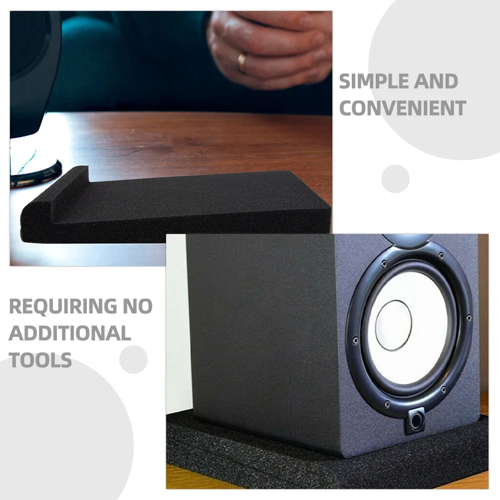2Sets Luidspreker Schokbestendig Spons Pad Anti-Vibratie Kussen Audio Geluidsisolatie voor Desktop en Audio Apparatuur
