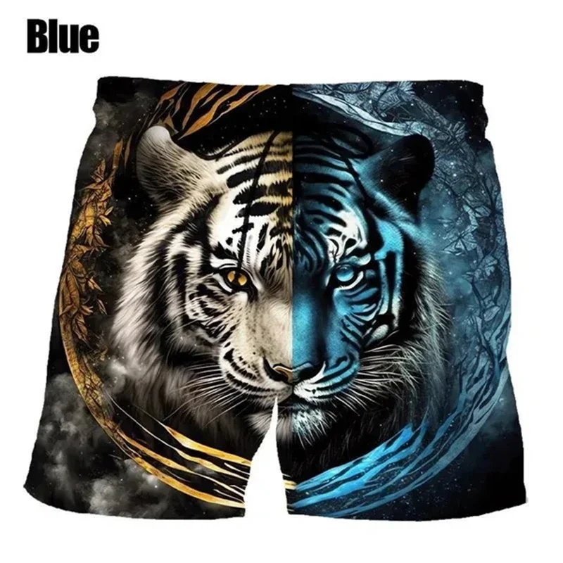 Short de plage pour hommes, femmes et enfants, maillot de bain décontracté, imprimé tigre 3D, animal, cool, mode, été, offre spéciale