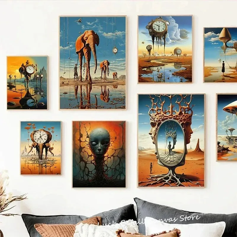 Surrealism Salvador Dali Poster Canvas Painting Wall Art Prints Room Home Decor