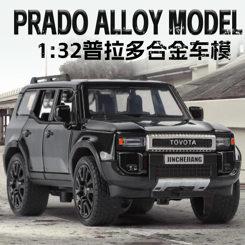 

1:32 Toyota Prado alloy car model doors and engine hood, trunk can be opened has sound and lighting functions good quality