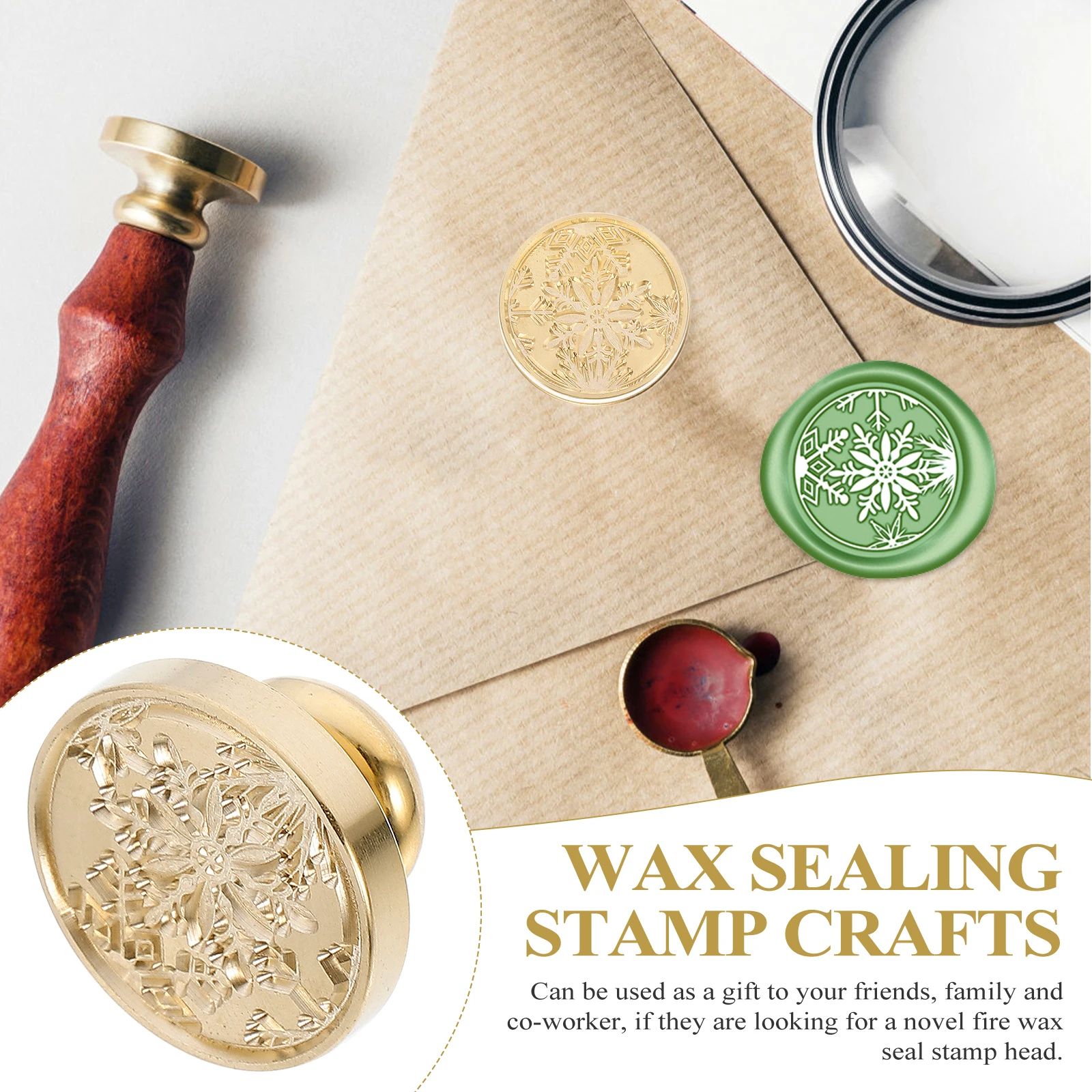 

1Pcs Fire Wax Seal Stamp Head Christmas Pattern Alloy Material Easy Install Envelope Lacquer Seal Heads Wax Sealing Stamp Crafts