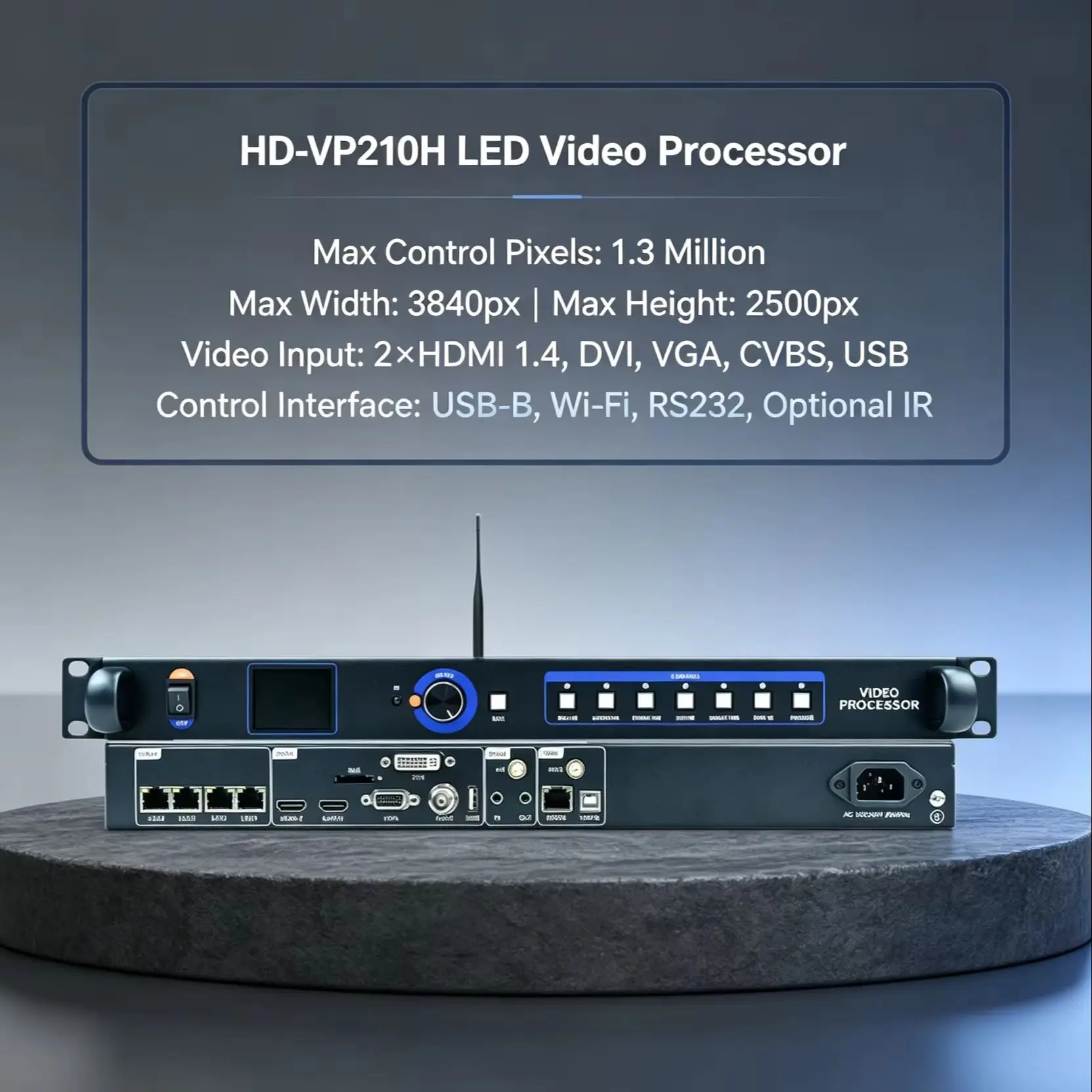 HD-VP210S VP210H LED Display Controller Synchronous & Asynchronous Playback Box Full-Color Video Processor for Poster Screens
