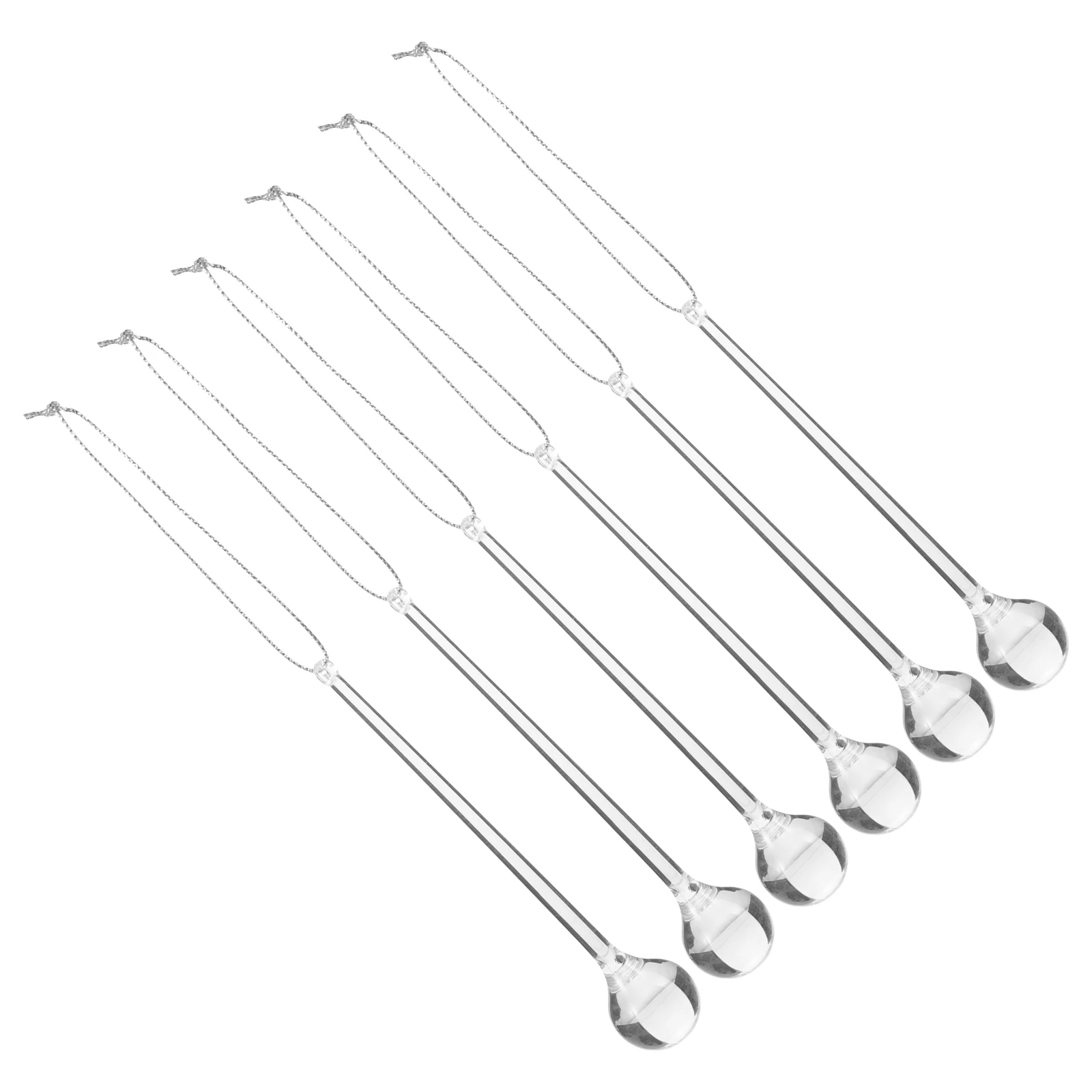 

6pcs Hanging Ornament Acrylic Christmas Decorations For Xmas Tree Window Wall Fireplace Icicle Pendants Party Decor