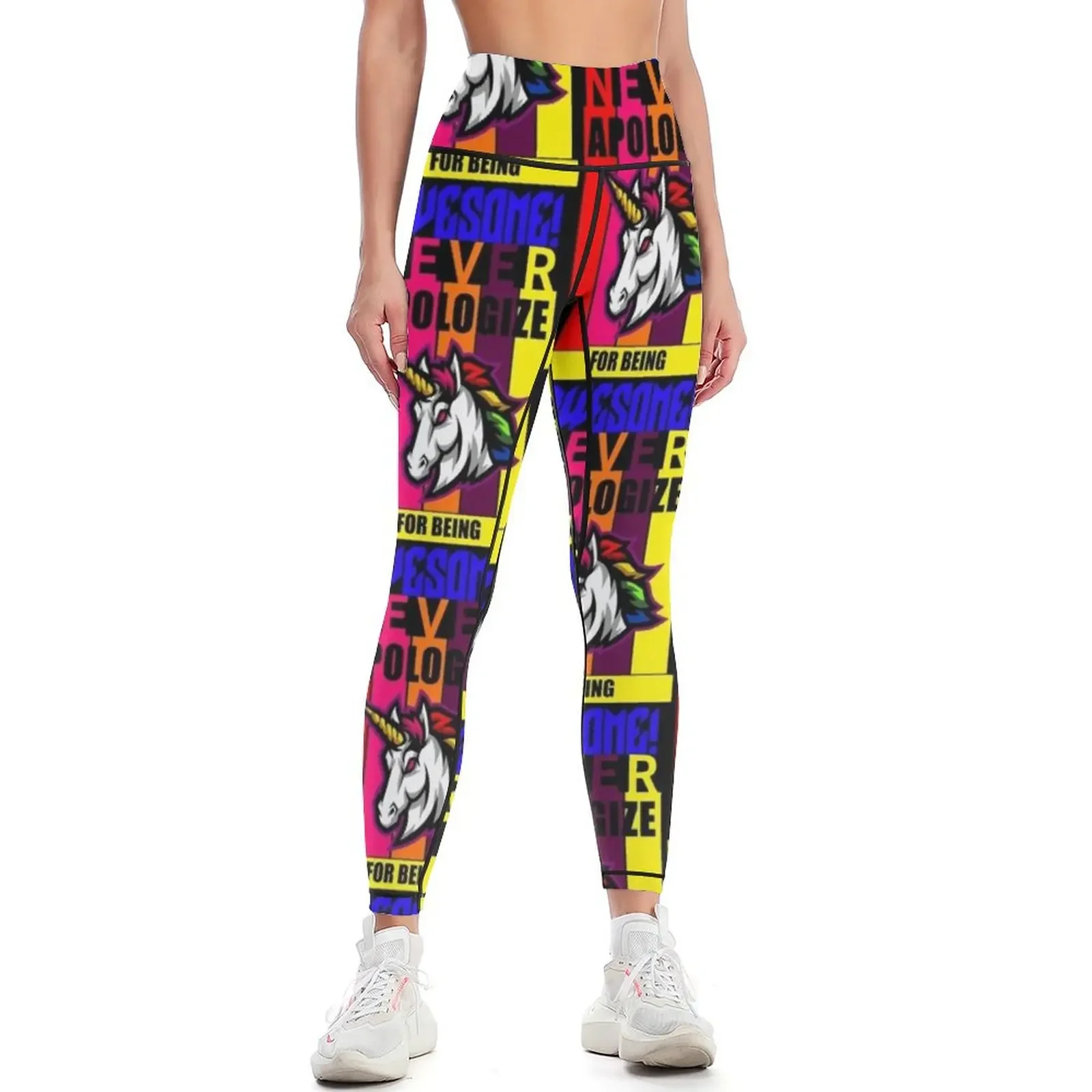 

Never apologize for being awesome Leggings Women's push up sport set Fitness clothing Women's sportswear Womens Leggings