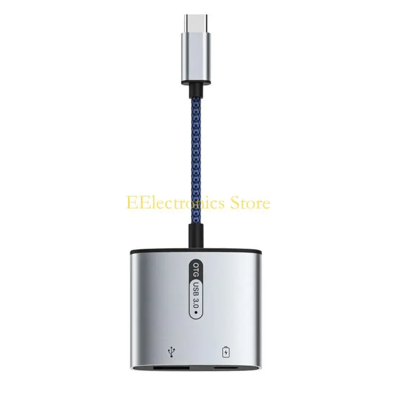 B03C 2 in 1 Dual Type C Adapter For HuaWei  Type-c Phone Charging Charger Adapter Splitter Convertor PD 60W USB 3.0