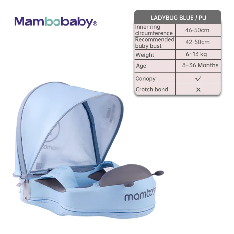 Flotteur de natation couché pour bébé, Mambobaby, Non gonflable, jeu en plein air, taille d'eau, anneau de natation