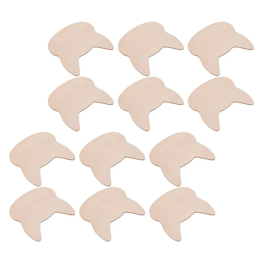 

12Pcs Cat Head Wooden Cutouts Unfinished Blank Natural Wood Slices DIY Painting Craft Decorations Wood Cutouts for Crafts