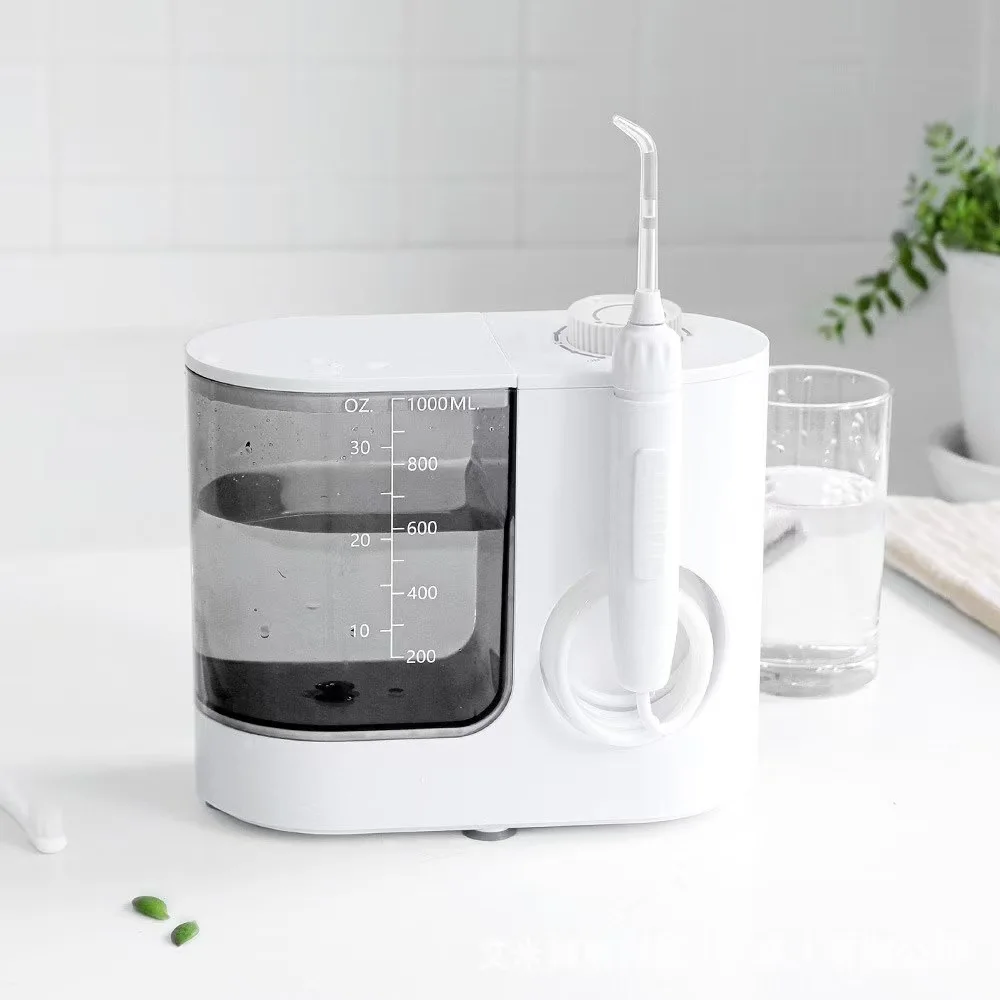 Water Flosser with 1000ml Large Water Tank, Tooth Cleaner, Household Desktop Water Flosser