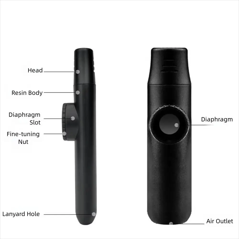Funny Portable Mini Kazoo Flute Lightweight With Lanyard Wind Instrument Reusable Easy To Learn Musical Whistle Adults Use