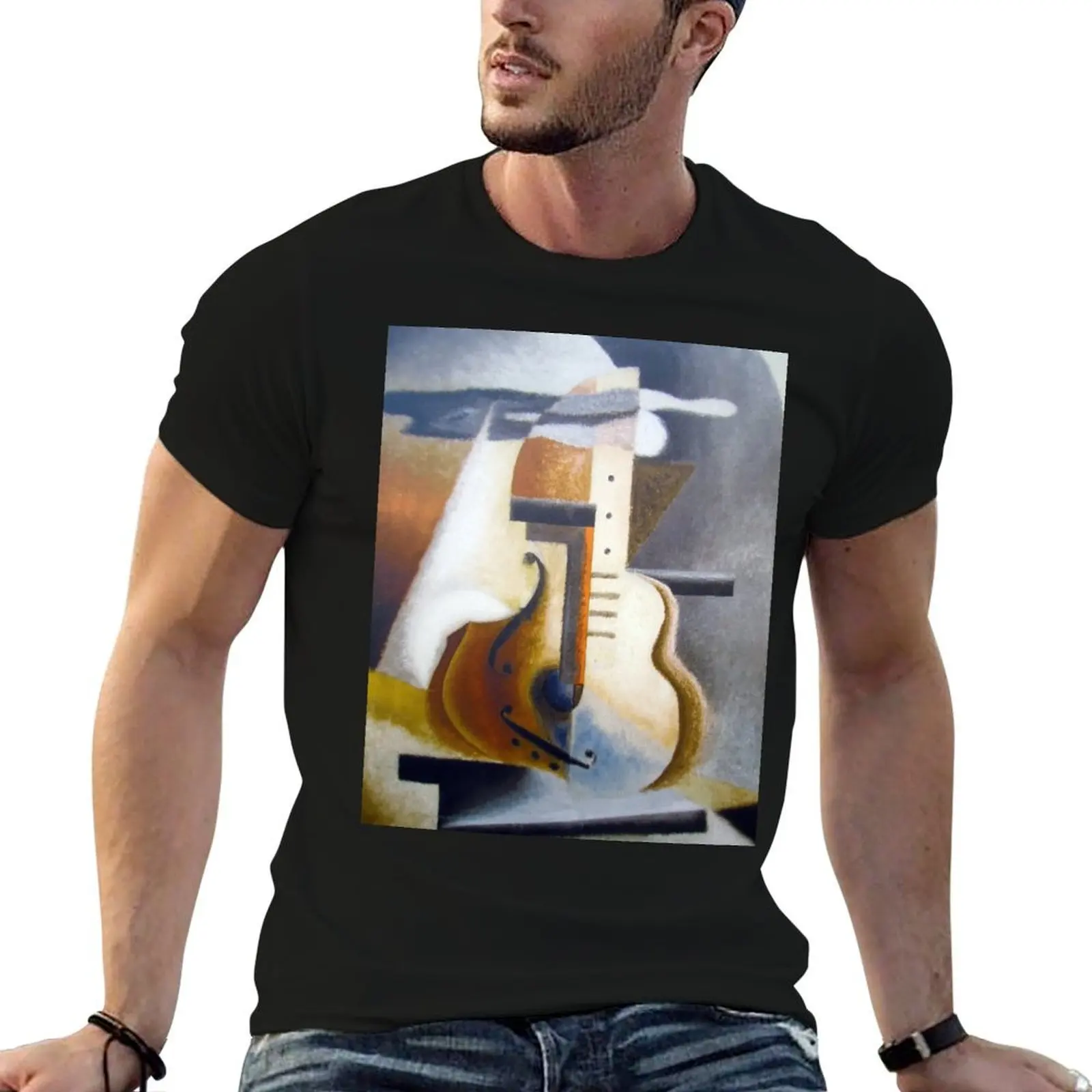 

Nikolay Diulgheroff guitar painting T-Shirt t shirt man luxury t shirt personalised anime t shirts for man T-shirt