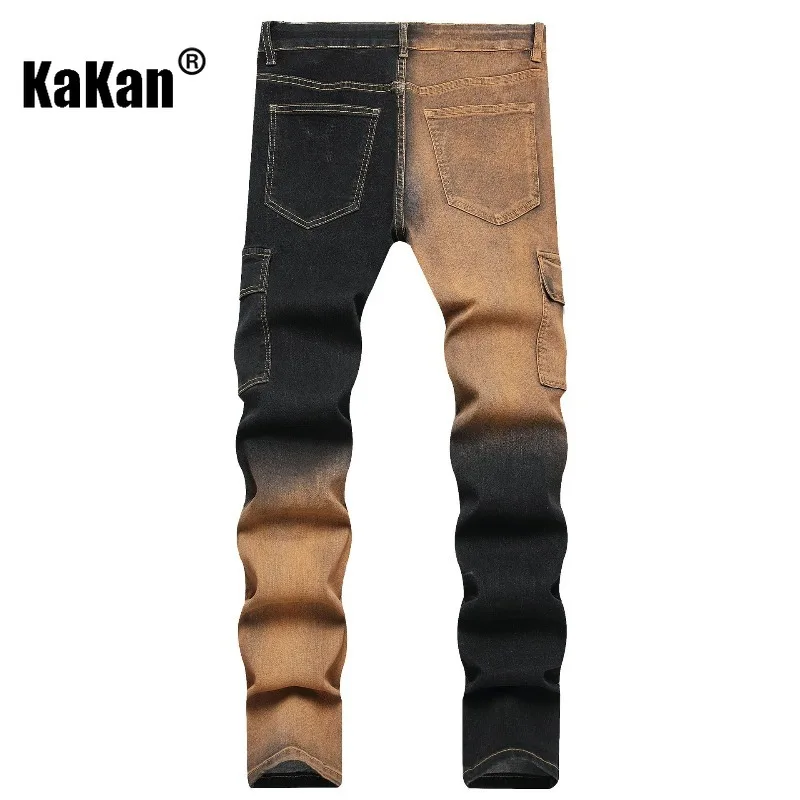 Kakan - New Men's Contrasting Jeans, Y2k Clothing Small Leg Long Jeans Jeans, Jeans Man Brand
