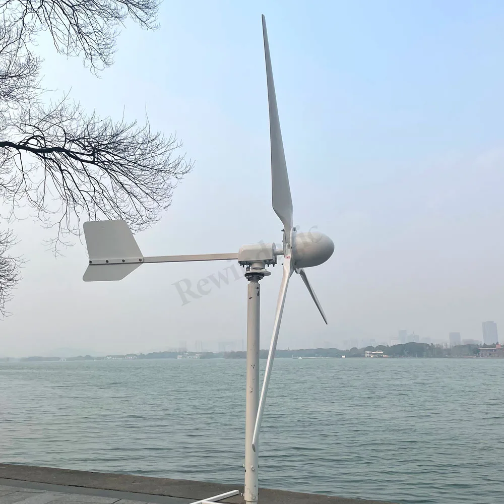 Imagem -04 - Turbina Eólica Horizontal Moinho de Vento 48v 120v 240v Gerador de Vento Magnent Permanente 3kw 5kw Energia Livre 3000w 5000w 220v