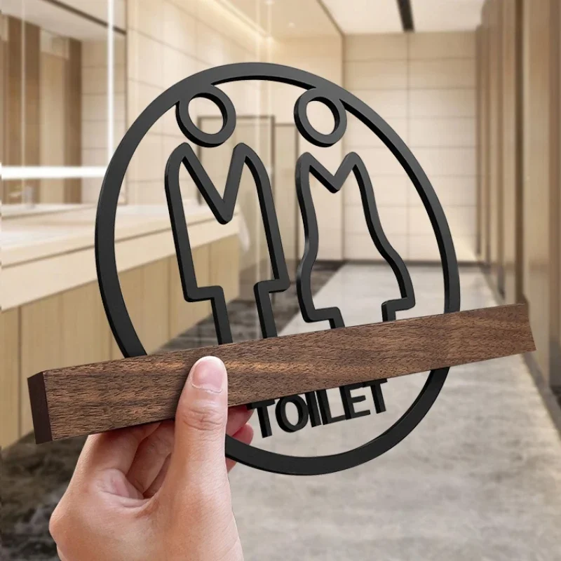 Creative Toilet Door Sign Men's and Women's Bathroom Sign High-grade Hotel Office Public Toilet  Sign Logo Prompt Signage