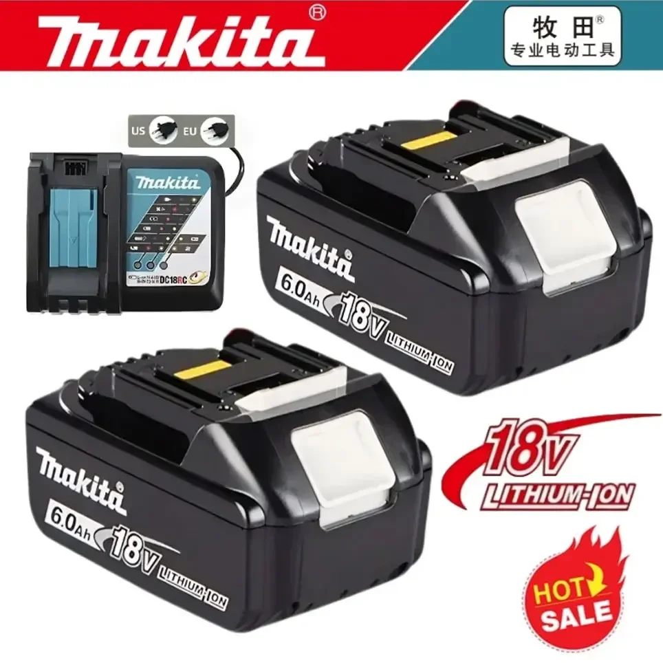 

Original for Makita Rechargeable 6.0Ah Battery, Replaceable LED Lithium-ion, compatible 18V Power Tool DDF487 DTD173 DTW730