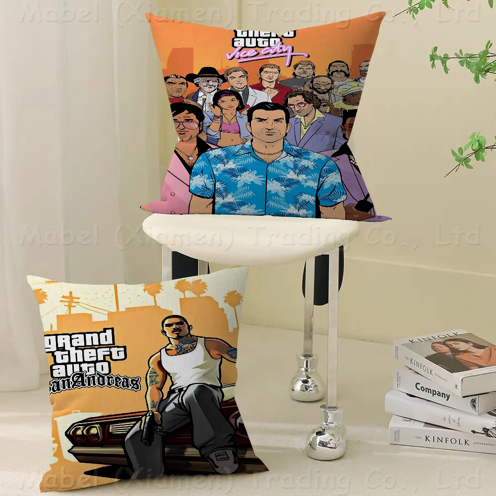 

GTA 5 Grand Theft Auto Pillow Cushion Cover Pillowcase Living Room Sofa Home Decor Customized