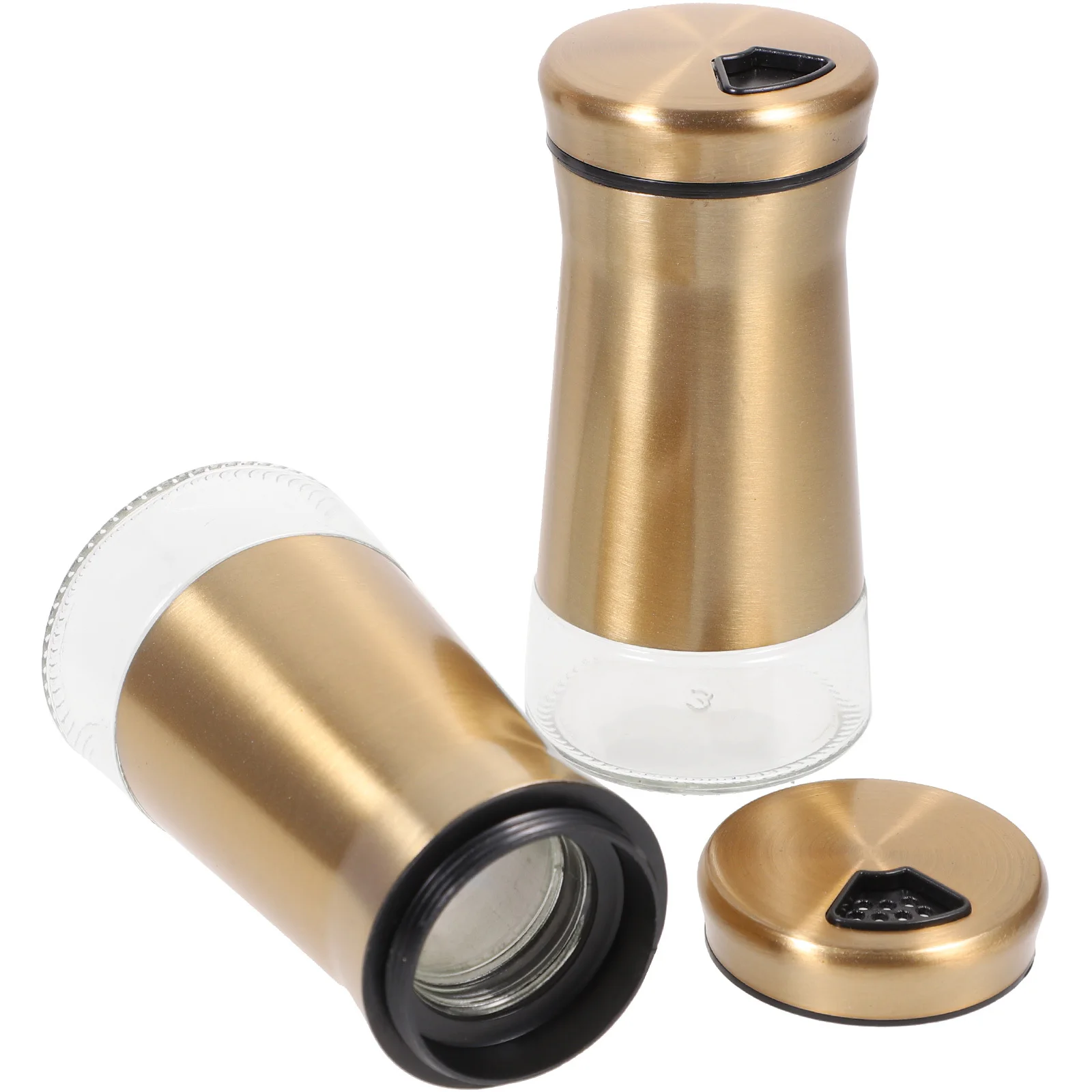 

2Pcs Seasoning Shaker Kitchen Salt Jars Pepper Bottle Visible Condiment Container Spice Storage Salt Shaker