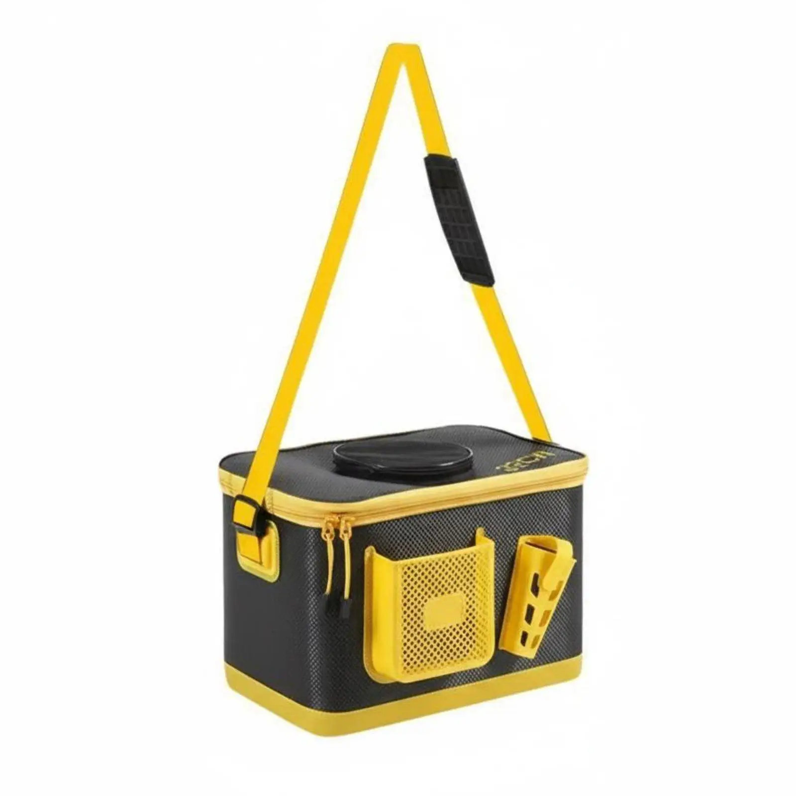 Portable Folding Fishing Bucket Waterproof Tank with Built-in Rod Holders for Fishing Accessories Portable Folding Fishing Bucket Waterproof Tank with Built-in Rod Holders for Fishing Accessories