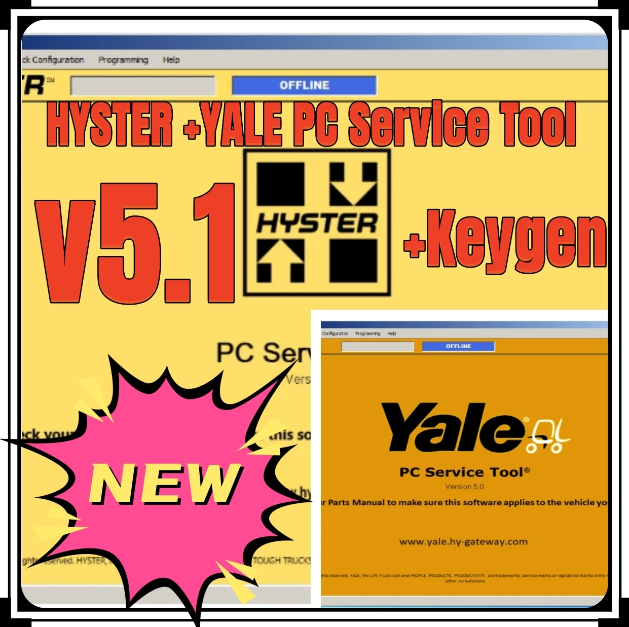 2023 NEW Hyster and Yale PC Service Tool v 5.1 diagnostic and programming program + Unlimited license