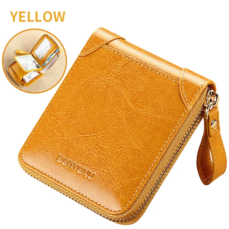 new-2026-women's-short-zipper-leather-wallet-simple-design-license-card-holder-anti-theft-bifold-purse-vintage-style