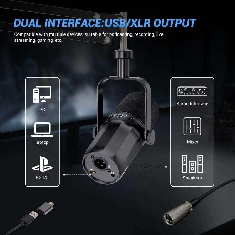 Mikrofon für Live-Funkübertragung im Studio