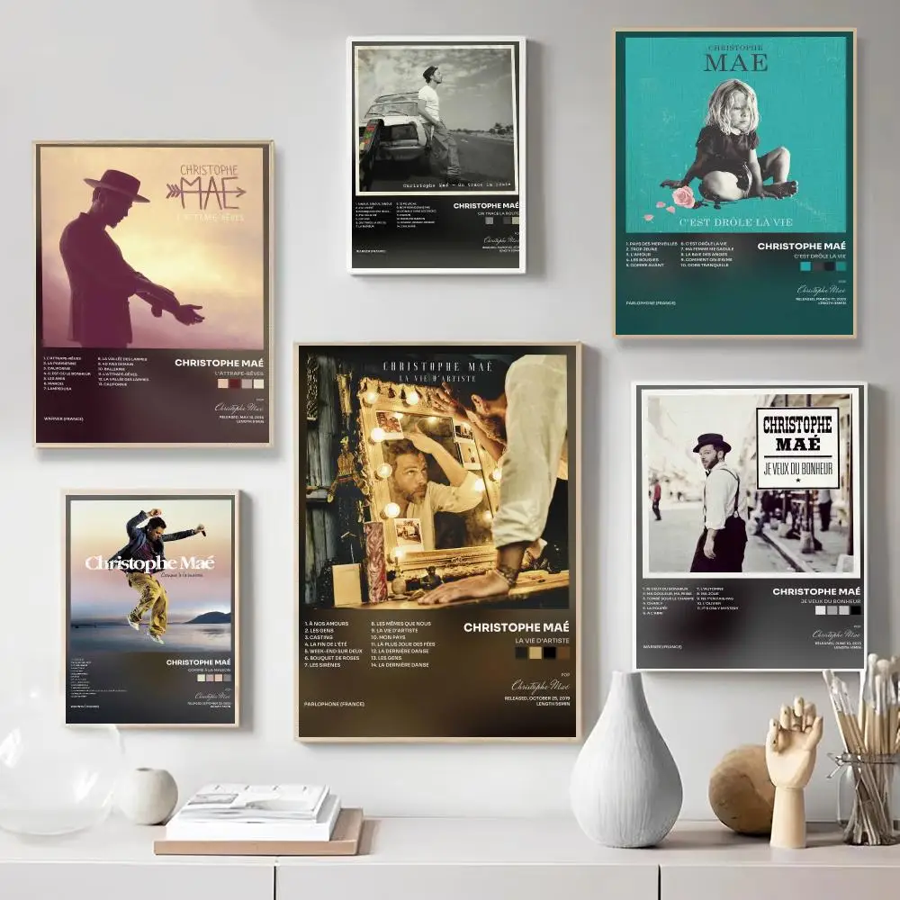 Singer-songwriter C-Christophe Mae music Poster Wall Art Print Poster for Bedroom Living Room Home Decor Gift Artwork