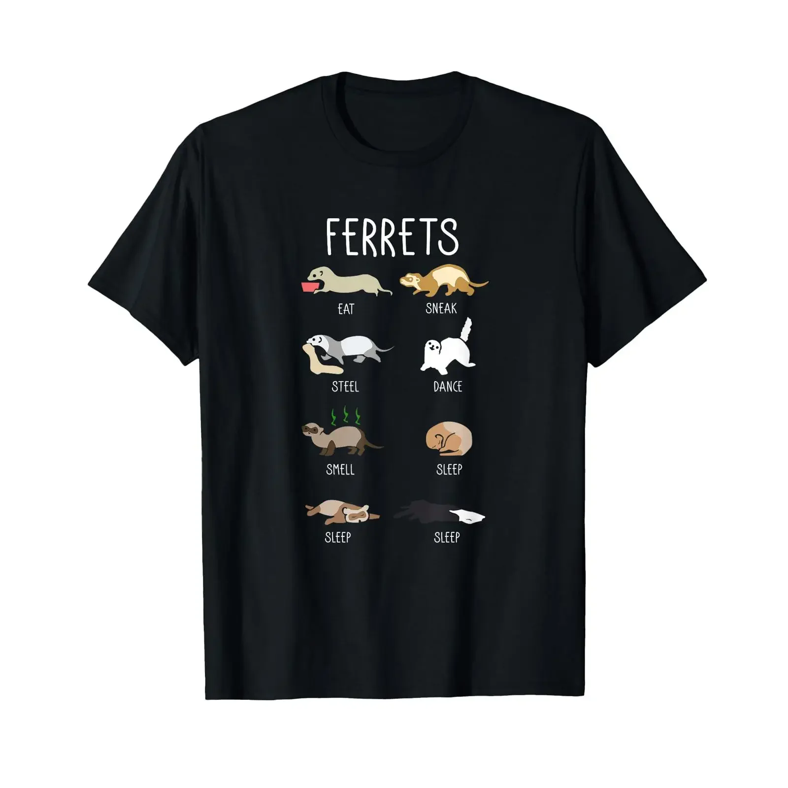 Funny Ferret T Shirt Pet Animal Care vintage Washed Comfortable Soft fashion Stylish Casual designer clothes