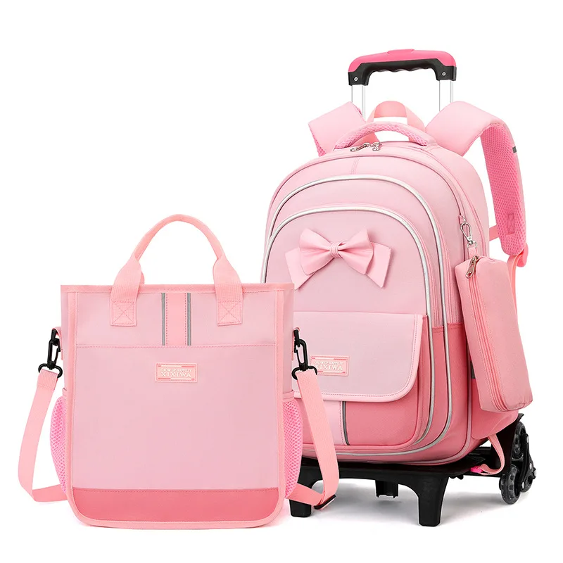 

Новые японские школьные сумки для девочек, рюкзак на тележке Mochilas De Colegio Rolling Mochilas Oferta Envío Gratis, милые розовые сумки для книг