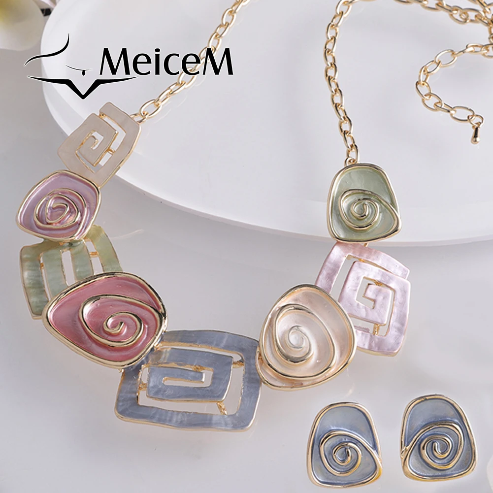 Necklace Beauty Jewelry Women Fashion Colorful Enamel Collar Girl Chain Kirsite Accessories Neck Necklaces for Women 2023 Luxury