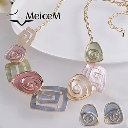 Necklace Beauty Jewelry Women Fashion Colorful Enamel Collar Girl Chain Kirsite Accessories Neck Necklaces for Women 2023 Luxury