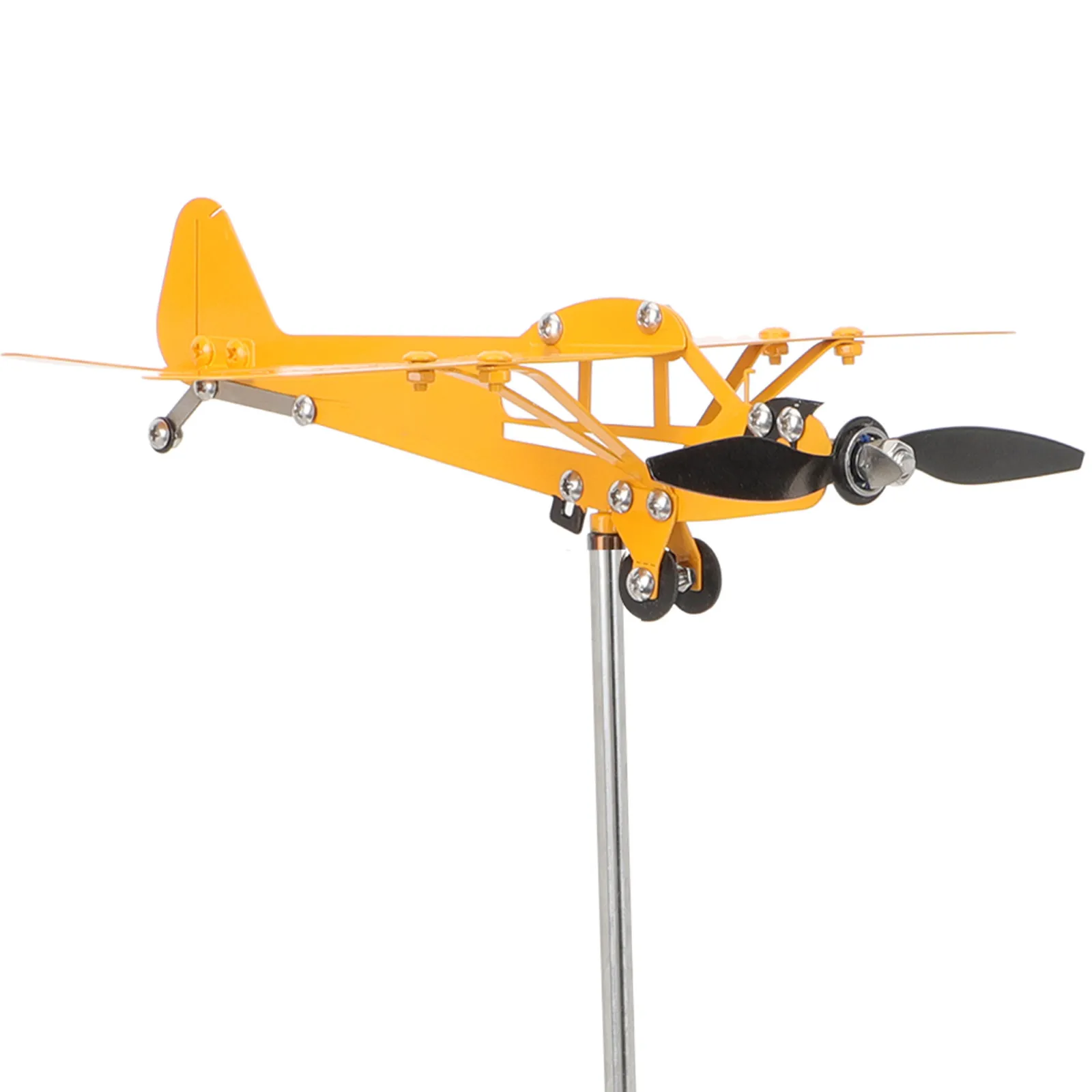 Beautiful Generous Iron Airplane Windmill Outdoor Wind Spinner Garden Decoration Airplane Weather Vane Metal Wind Turbine