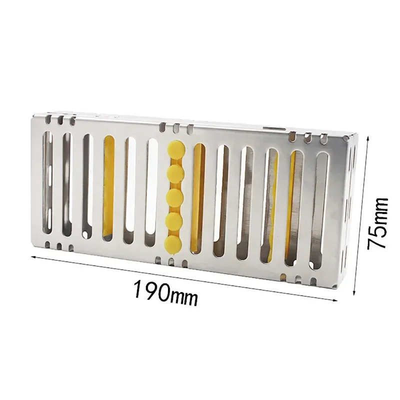 Dental Sterilization Rack Surgical Autoclavable Sterilization Box Dental Cassette File Burs Disinfection Tray