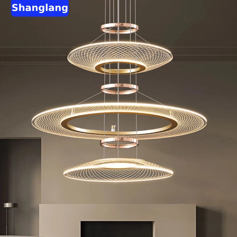 Modern Double LED Pendant Lights For Kitchen Island Hotel Restaurant ChandeliersHanging Ceiling Lamp