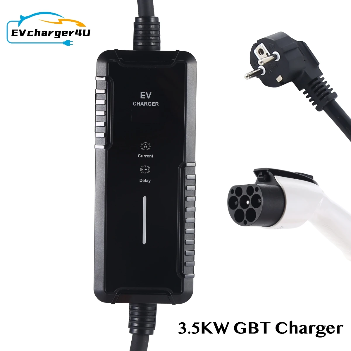 

EVcharger4U 3.5KW 1Phase 16A 5M Portable GBT EV Charger Schuko Plug For EVSE GB/T Electric Vehicles Charging Box Socket