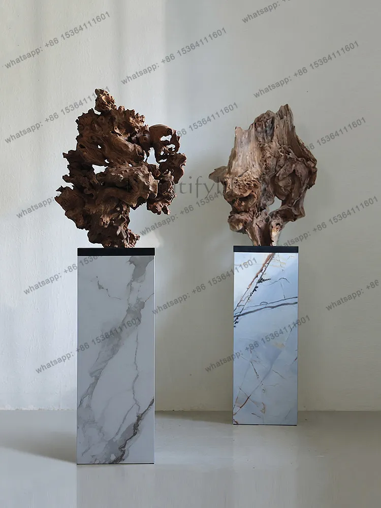 YJ wabi-sabi wind dead wood sculpture modeling new Chinese desktop ornament weathered wood root carving floor ornament