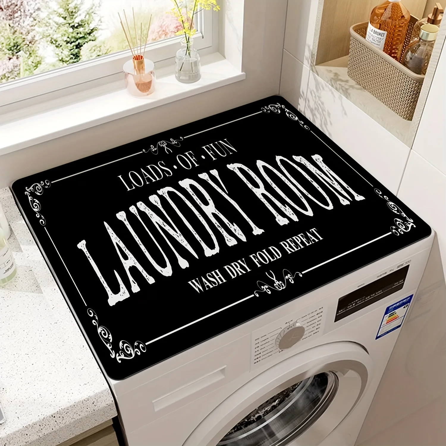 1pc, Dish Drying Pad, Washing Machine Dust Cover Mat, Washstand Drain Mat, Soft Faucet Absorbent Mat, Washstand Cup Mat, Kitchen