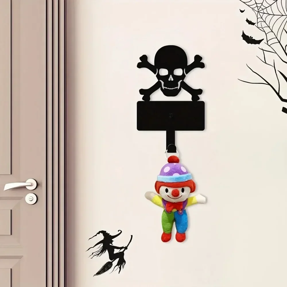 

Charming 1pc Metal Decorative Hook: Along with a Convenient Shelf. A Delightful Halloween Hook in Spooky Horror Form