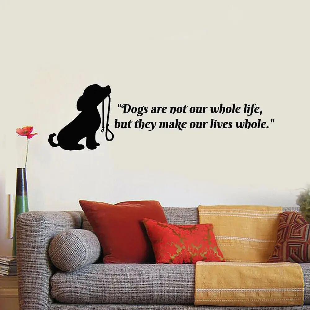 Puppy Dog Quote Phrase Wall Decal Nursery Children Room Pet Grooming Vinyl Wall Sticker for Living Room Animals Room Decor W622