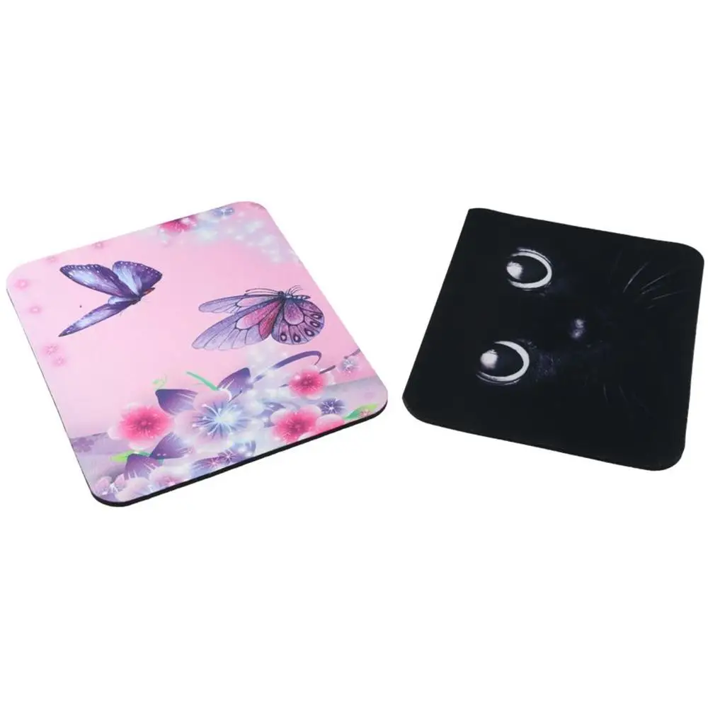 

Rubber+cloth Black Cat Gaming Mouse Pad Multicolour 9.45 X 7.87 X 0.12 Inches Desktop Pad Rectangle Purple Rectangle Mousepad