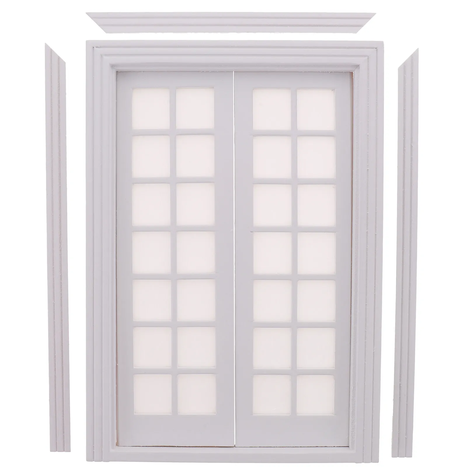 

1 Set Mini Door Wood Furniture House Small Gate Ornament 1:12 Scale Miniature Home Window Material Decoration Mini Door