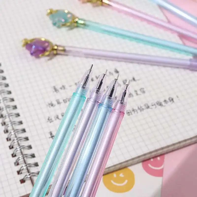 1 Stück Lytwtw's süße Kawaii-Stern-Kristall-Gel-Tintenstifte, Kawaii-Briefpapiermaterial, Büro, Schulbedarf, Geschenke, Gelstift – Detail 4