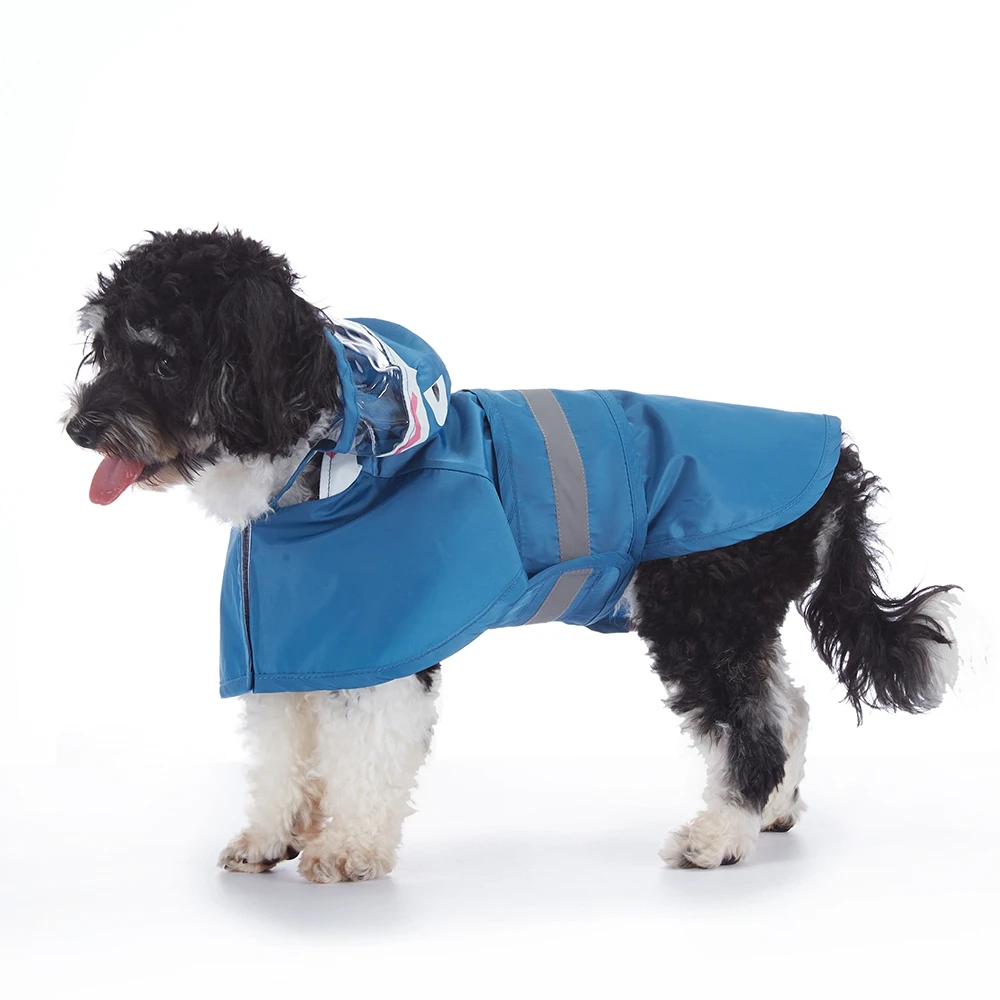 Pet Dog Duck Shark Frogs Shape Reflective Pet Raincoat Outdoor Waterproof Dog Raincoat Puppy Cat Rainy Day Pullover Coat Clothes