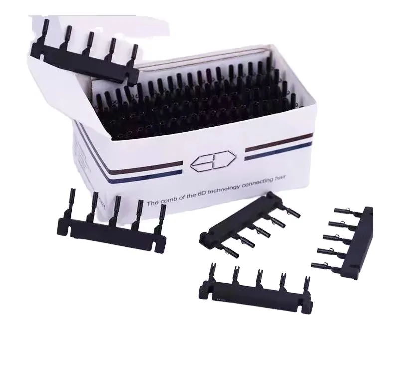 Pliers 1st 2nd Gen 6D Plastic Hair Extension Clips Machine with Strong Hold for Install/Remove 40pcs/Box-Commercial Use