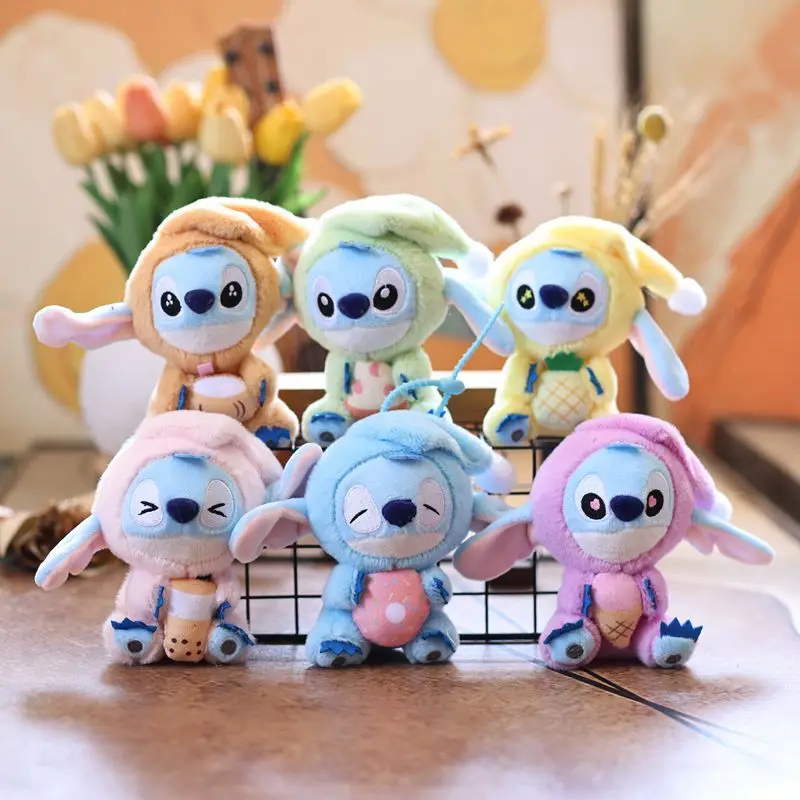 

Kawaii аксессуары Stitch плюшевая игрушка Lilo & Stitch брелок для ключей кукла ешь сом перед сном серия рюкзак кулон девушка