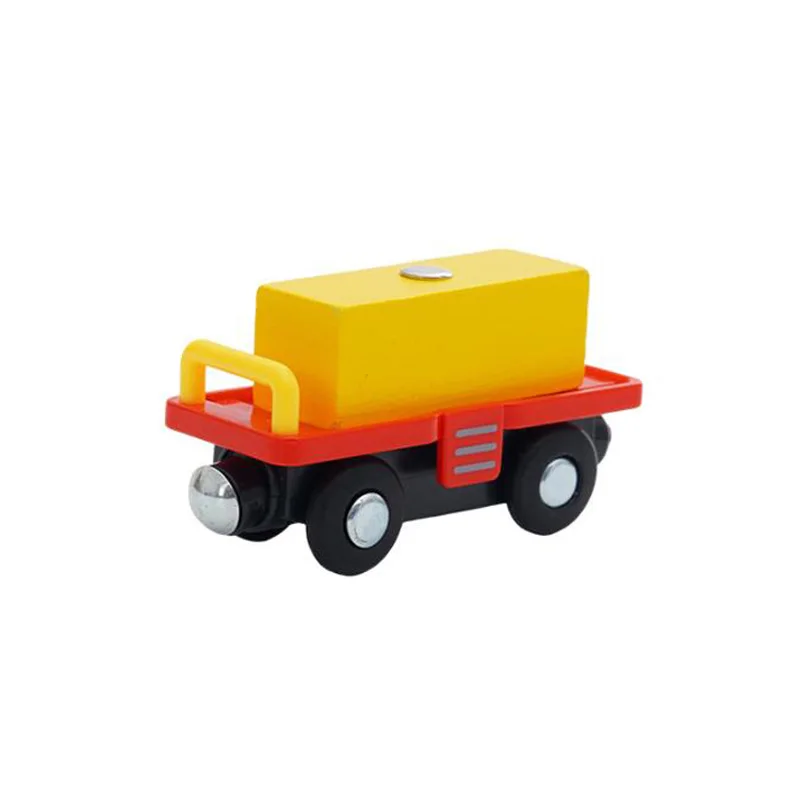 Coche, vehículo de ingeniería policial, camión de remolque, tren Compatible con vía de tren Thomas de madera, juguetes, regalo de cumpleaños para niños