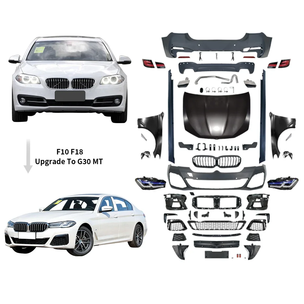 Car Full Set Facelift Rear Front Bumper MT M Tech Bodykit Body Kit for  5 Series F10 F18 Upgrade to G30 G38 LCI M-Tech MT