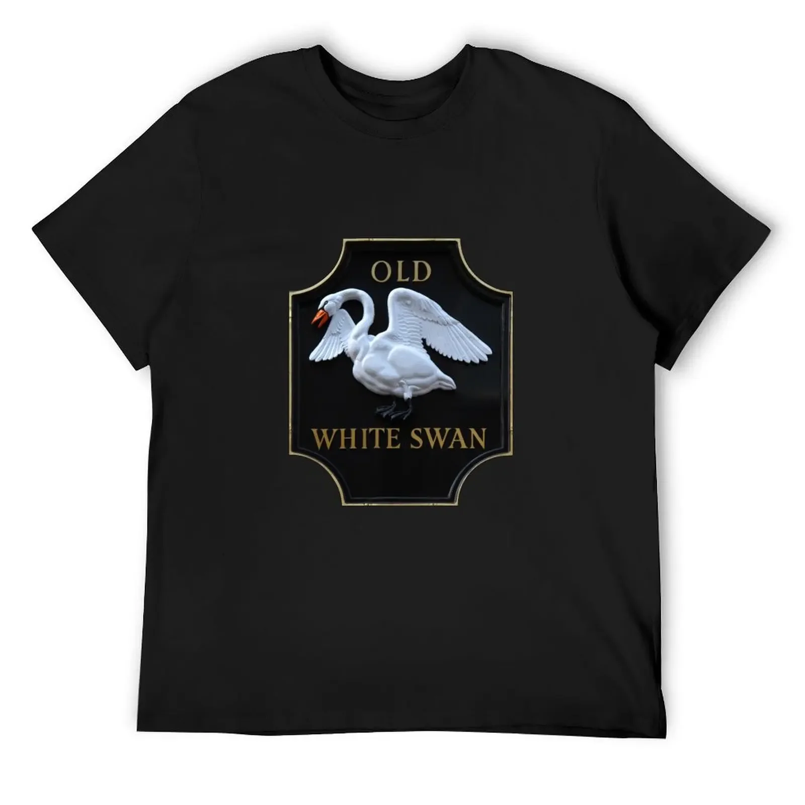 Old White Swan Pub Sign T-Shirt new edition boys animal print t shirts for men graphic