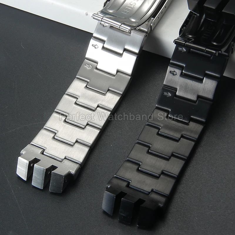 حزام ساعة فولاذي ممتاز 20 ملم لساعة سواتش YTS402 YTB4009 YTS401 واجهة ثلاثية المحاور شكل متين يحتفظ ومضاد للعرق